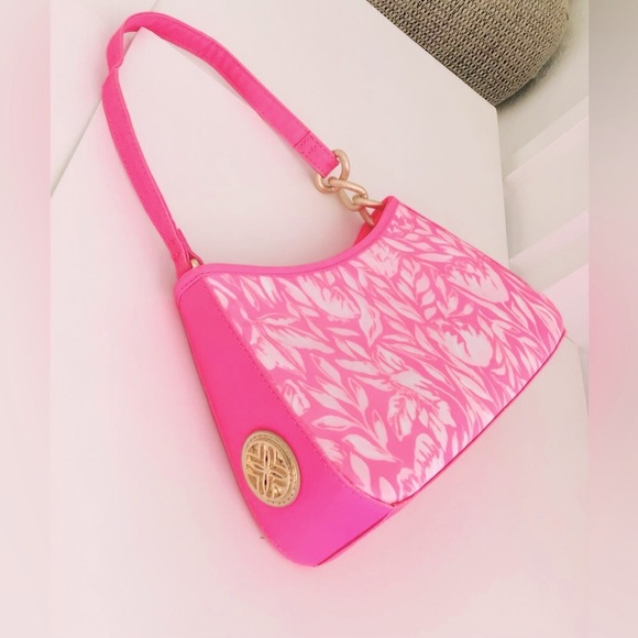 Lilly Pulitzer Tamara Pink Tulip to Tango Rousseau Shoulder Bag New In Package - Picture 10 of 12